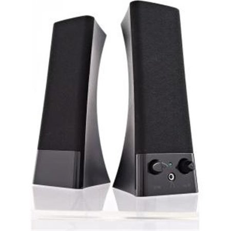 V7 AUDIO V7 Audio SP2500-USB-6N USB 2.0 Powered Stereo Speakers for Notebook & Desktop - Black SP2500-USB-6N